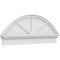 Ekena Millwork Segment Arch 3 Spoke Architectural Grade PVC Combination Pediment, 50"W x 19-3/8"H x 2-3/4"P PEDPC050X195SEG03 - alternate 1